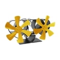 thumbnail image 1 of Ventilador de chimenea de aleación de aluminio, práctico y multifuncional, con 12 aspas, para horno de leña de combustión de habitación Dorado, 1 of 8