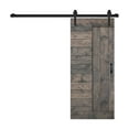thumbnail image 2 of L Series 36in. X 84in. Smoky Gray Finished DIY Solid Wood Sliding Barn Door With Hardware Kit - Assembly Required, 2 of 5