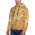 thumbnail image 3 of Pofeuu Old Vintage Map Of Sea Print Mens Casual Hooded Collar Drawstring Hoodies Pullover Sweatshirts Casual Long Sleeve Shirts-XX-Large, 3 of 7