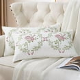 thumbnail image 7 of Home Soft Things Embroidery Canvas Throw Pillow Cover Pillow Case 2 Piece Set - Rose - Light Pink - 14" x 26" LUMBAR, 7 of 7