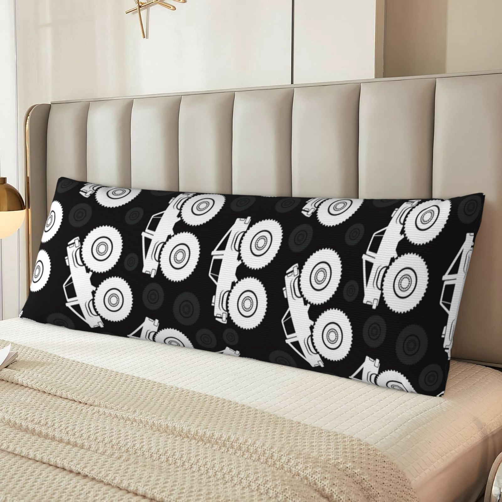 Naloa Cool Car Super Soft 20x60 Body Pillow Case,Long Side Hidden Zipper（PILLOWS ARE NOT INCLUDED）
