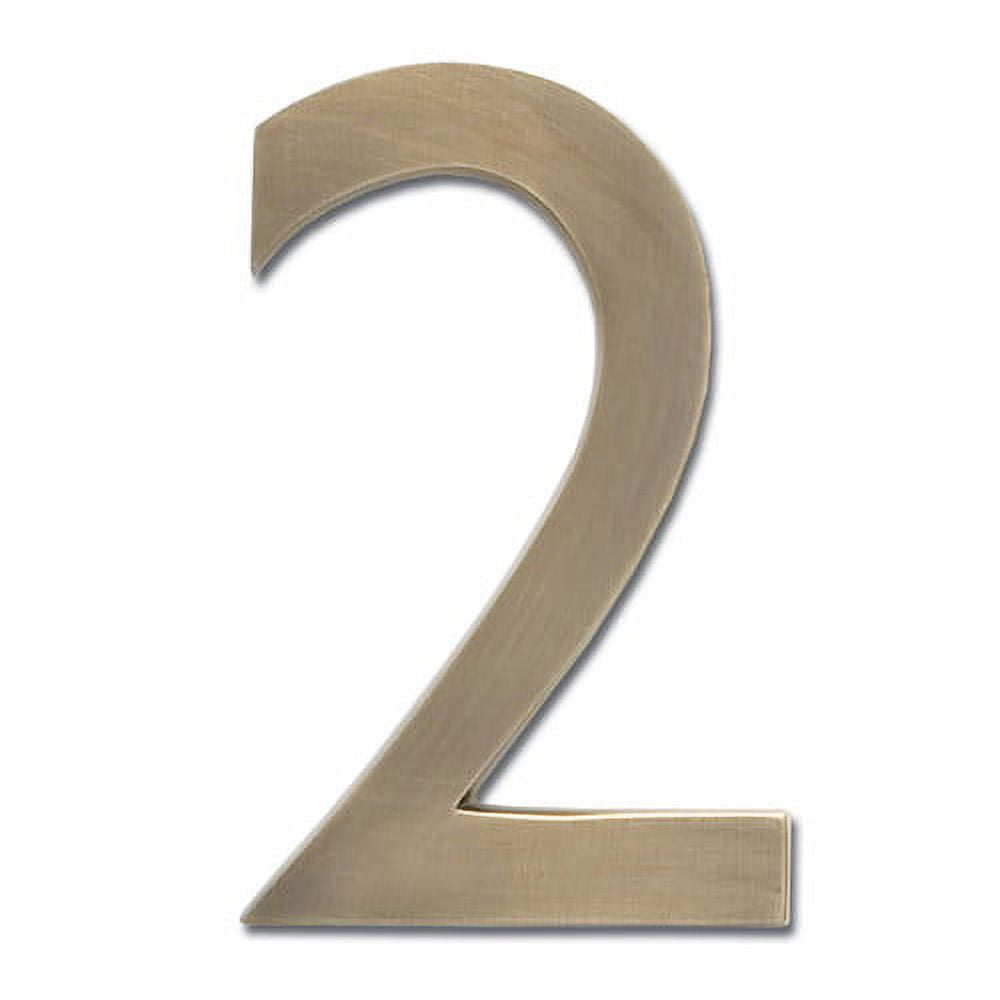 Architectural Mailboxes 3585SN-5 Solid Cast Brass 5 in. Satin Nickel Floating House Number 5
