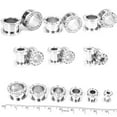 thumbnail image 4 of Ayyufe 1Pair Rhinestone Stainless Piercing Ear Tunnels Plugs Gauges Ear Stretching Kits, 4 of 6