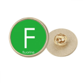 thumbnail image 1 of Broche de oro metálico circular Unbranded Elemento fluor F, 1 of 3