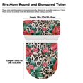 thumbnail image 7 of HELLHERO Rose Leopard Print Keep Dust Stain Toilet Covers Set Soft Elastic Fabric, Fits All Toilet Shapes, Universal U-Shaped, 7 of 7