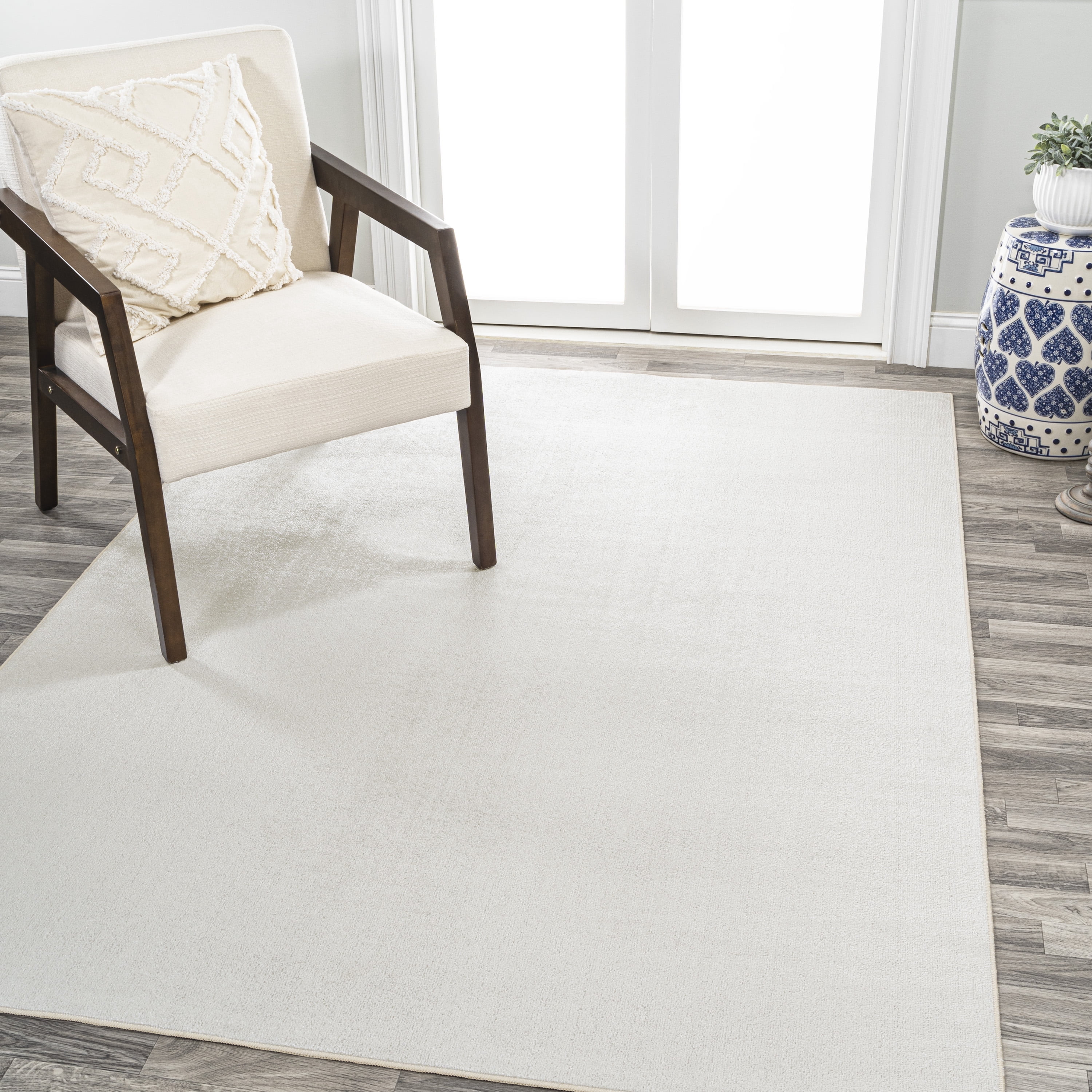 JONATHAN Y WASHABLE 4 x 6 Area Rug, Twyla - Cream, WSH300E-4