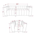 thumbnail image 4 of Rnfurnishings 2-PC Living Room Furniture Velvet fabric Sofa+Armchair Set-Beige, 4 of 9