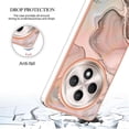 thumbnail image 5 of For Oppo Reno12 F 4G Oppo Reno12 F 5G TPU Case Marble Pattern 2.0mm Electroplating Phone Back Cover, 5 of 5