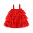 thumbnail image 3 of GYRATEDREAM Toddler Girl Layered Tulle Tutu Dress Summer Dress Strap Heart Dress Sleeveless Backless Princess Birthday Formal Wedding Party Dresses, 3 of 9