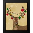 thumbnail image 2 of Fab Funky 20x24 Black Modern Framed Museum Art Print Titled - Stag and Baubles, 2 of 5