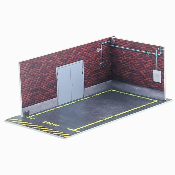 Car Model Diorama Parking /24 Scene Gift Parking Garage Background for