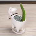 thumbnail image 3 of QYCX Plant Pot, Mini Ceramic Succulent Plant Pots with Drainage Tray, Cat Shaped Succulent Planter Pot Small Ceramic, 3 of 4