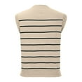 thumbnail image 5 of Giftesty Tank Tops for Women Sleeveless Round Neck Striped Knitted Pullover Casual Sweater Round Neck, 5 of 6