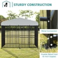 thumbnail image 6 of MEETWARM Large Outdoor Dog Kennel, Metal Heavy Duty Outdoor Indoor Pet Playpen, Anti-Rust Outdoor Dog Fence Dog Pens with Anti-UV & Waterproof Top Cover and Secure Lock for Backyard, 8'L x 8'W x 6'H, 6 of 8