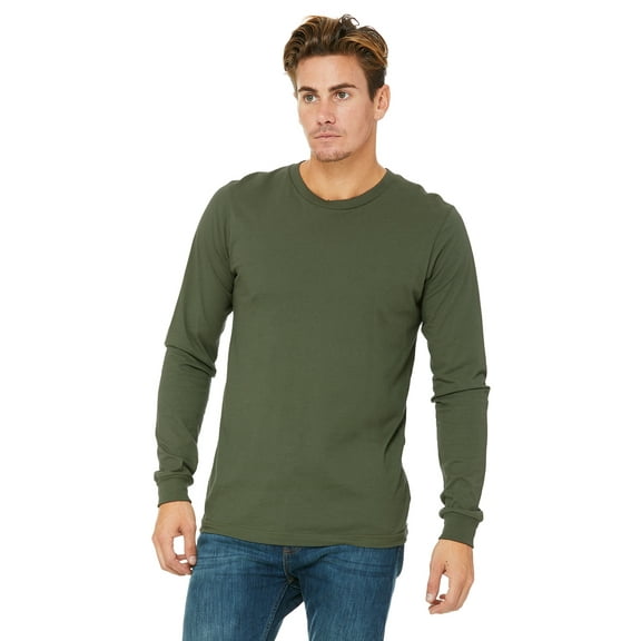 The Bella   Canvas Unisex Jersey Long-Sleeve T-Shirt - MILITARY GREEN - L