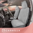 thumbnail image 2 of Carbella Plush Sherpa Fleece Car Seat Covers, 2 Pack Gray Seat Cover for Cars with Soft Cushioned Touch, Cute Automotive Interior Protector for Trucks Van SUV, 2 of 7