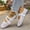 White, variant on KIJBLAE Women's Square Toe Lace Mesh Mary Jane Flats, Low Cut Slip On Soft Sole All-Match Casual Shoes White 36