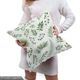 thumbnail image 4 of Ambesonne Botany Fabric by the Yard Upholstery, Various Leaves, 2 Yards, Peacock Green White, 4 of 4