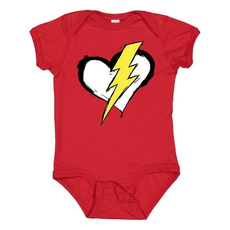 

Inktastic Lightning Bolt Heart Gift Baby Boy or Baby Girl Bodysuit
