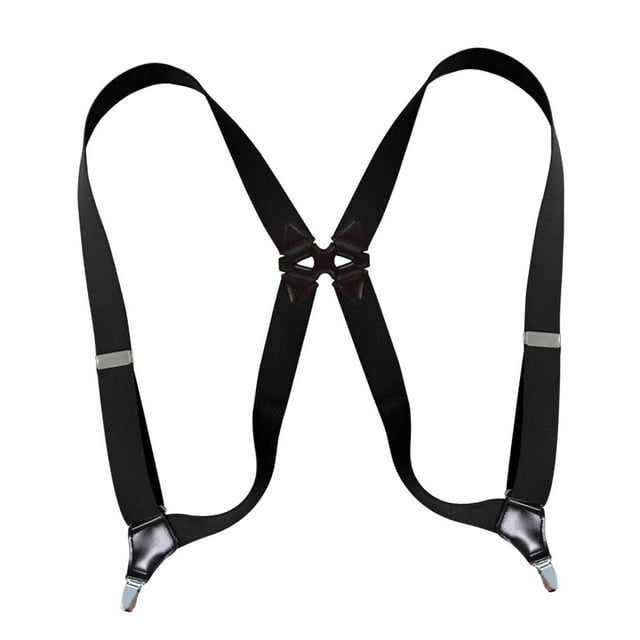 Wweixi Bretelles Réglables en Forme de Y pour Hommes et Femmes, Ceinture Arrière Robuste, Noir Marron Noir