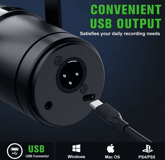 Professional Dynamic Podcast Microphone - XLR/USB Hybrid Studio Mic with Tap-to-Mute, Mic Gain Control, & Voice-Isolating Cardioid Tech for Streaming, Recording, Gaming, PC, Mac, PS4/PS5