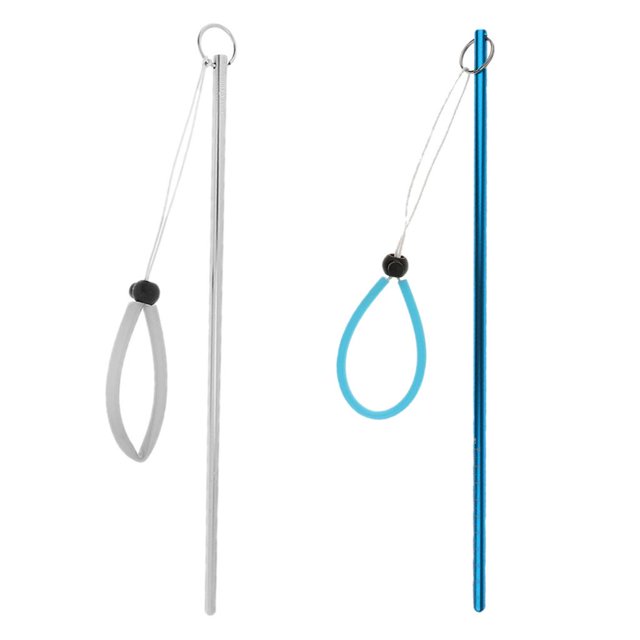2 piezas de aluminio para buceo, barra de puntero de langosta, de subacuática con correa de goma para cordón Sharpla Varilla de puntero de buceo