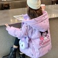 thumbnail image 5 of Chaqueta de invierno para niñas Anime Kuromi Sanrioed Kids Thick de alta calidad para niñas abrigo con capucha de invierno para niñas chaquetas cálidas prendas de vestir exteriores, 5 of 5