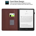 thumbnail image 2 of GSFY Case for All-new 7" Kindle Paperwhite 12th Gen & Kindle Colorsoft Signature Edition 2024 Release, Smart Premium PU Leather Wallet Stand Protective Cover Auto Sleep Wake, Brown, 2 of 7