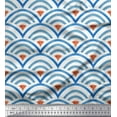 thumbnail image 1 of Soimoi Poly Georgette Fabric Scales Geometric Print Fabric by Yard 42 Inch Wide, 1 of 3