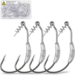 QualyQualy Fishing Jig Heads For Bass Fishing Offset Hook Weighted Hooks  Weedless Swimbait Jig Heads 3/8oz 10Pcs 