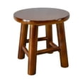thumbnail image 2 of Iumwxz Round Wooden Stool, Solid Wood Seat with Waterproof Finish and Sturdy 3.7cm Thick Legs, Compact 25CM Diameter and Height for Kitchen Entryway or Extra Seating, Durable and Space Saving Design, 2 of 6