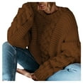 thumbnail image 1 of OJinShaWanO Robe Pull Automne/hiver Couleur Unie Col en V Pull Ample Tricoté Décontracté, 1 of 6