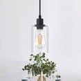 thumbnail image 6 of YANSUN Modern Pendant Light Fixtures, Matte Black E26 Base with Clear Seeded Glass Shade for Bar, Dining Room, Bedroom, Living Room, 2 Pack, 6 of 8