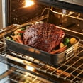 thumbnail image 5 of Farberware Bakeware Roasting Pan with Removable Flat Rack - 10.5x15 Inches, Dishwasher Safe, Oven-Safe to 450°F, Non-Stick Finish, Gray, 5 of 10