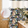 thumbnail image 3 of No Hook Shower Curtain, Happy Easter Shower Curtains for Bathroom with See Through Top Window, Spring Watercolor Rabbits Eggs Flower Black Waterproof & Washable Bath Curtain Stand Up Stall 36"x72", 3 of 9