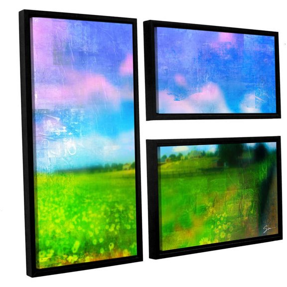 ArtWall Greg Simanson "Homeland" 3-Piece Floater Framed Canvas Flag Set