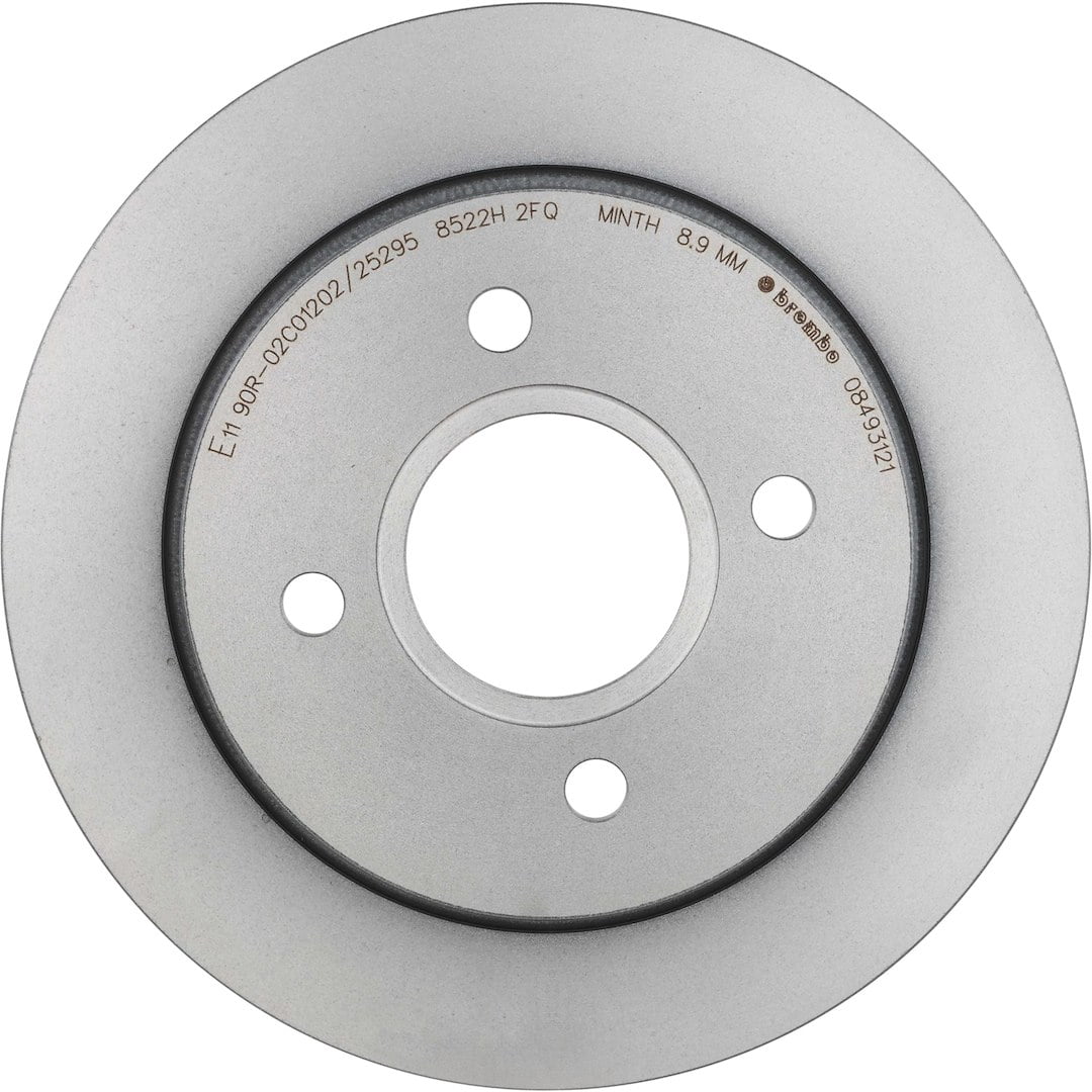 Brembo KT00661; Brake Kit; Ceramic Brake Pads; 253 MM UV Coated Solid High Carbon Cast Iron One Piece Rotor; With Rotors/ Pads/ Pad Shims/ Brake Lubricant/ Anti-Rattle Spring/ Mounting Hardware