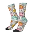 thumbnail image 1 of Balery Skull and Flowers Calcetas Largas con Estampado para Hombre y Mujer – Suaves y Transpirables, Talla Única (US 5-11), 1 of 6