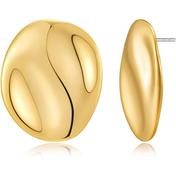 Leander Chunky Gold Hoop Earrings for Women Cute Fashion Hypoallergenic earrings Minimalist Jewelry Gift