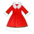 thumbnail image 5 of XIMIN Girls Mrs. Santa Claus Costume Holiday Dress Up Outfits Plus Size Christmas Santa Dress with Apron and Hat for Nightclub Cosplay Party, 5 of 7