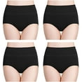 thumbnail image 6 of Women's High Waisted Cotton Underwear Ladies Soft Full Briefs Panties Multipack, 6 of 12