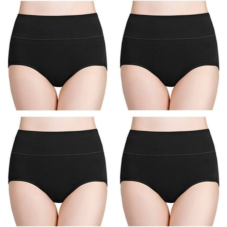 

Xiangyi Women s High Waisted Cotton Underwear Ladies Soft Full Briefs Panties Multipack