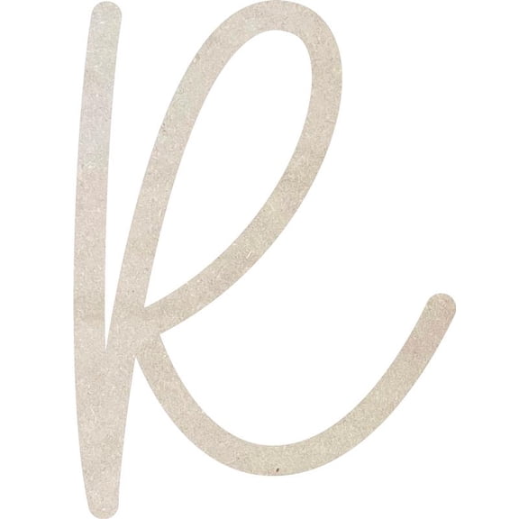 MDF Wall Letters, Unfinished 4'' Baleno Font R, Alphabet DIY Kids
