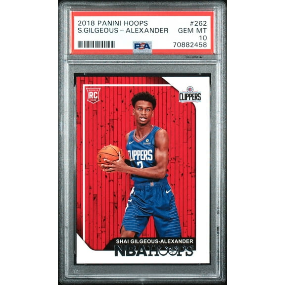 Graded 2018 Panini Hoops Shai Gilgeous-Alexander #262 Rookie RC Basketball Card PSA 10 Gem Mint