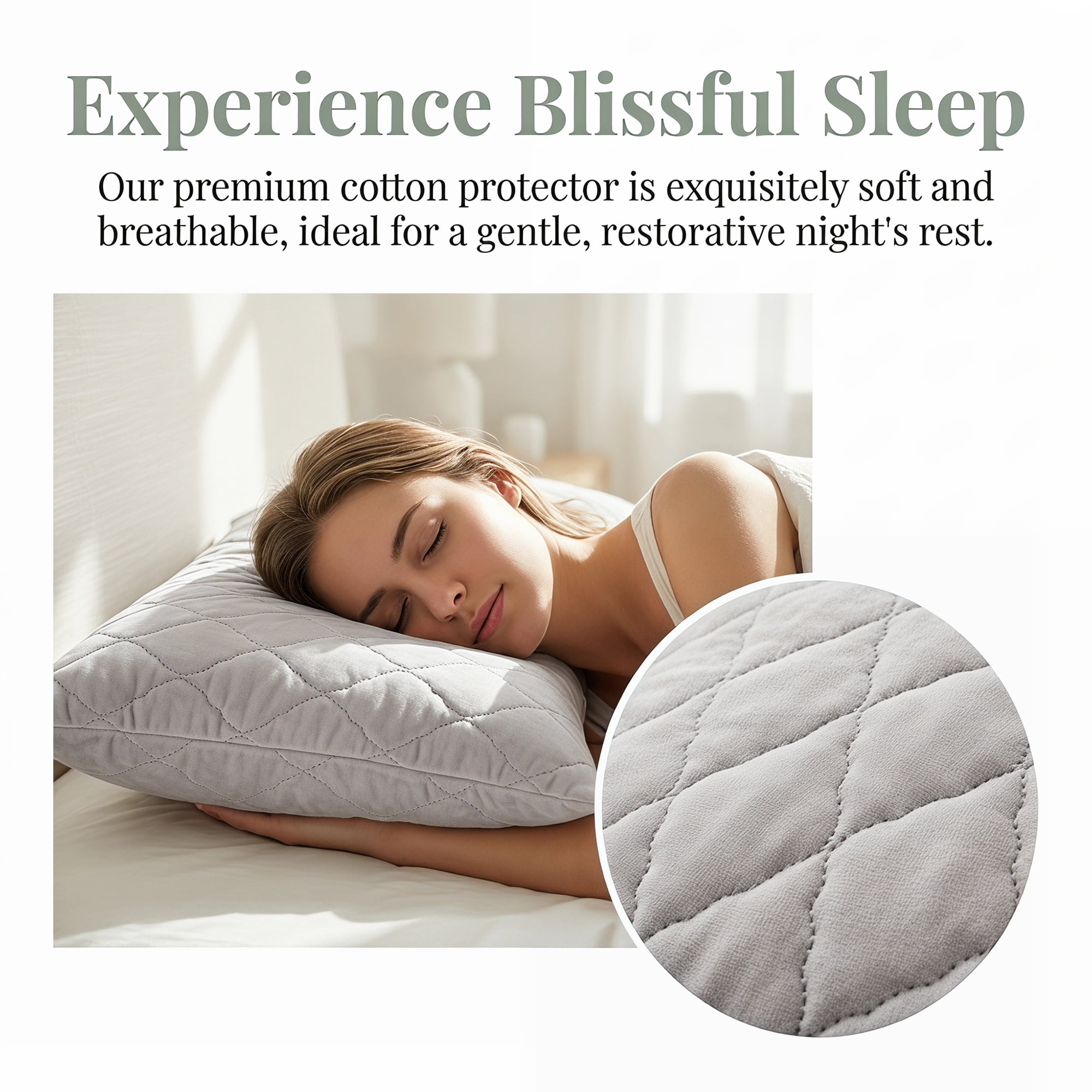 Unique Bargains Breathable Hypoallergenic Envelope Pillow Protectors Standard Gray 20" x 26"
