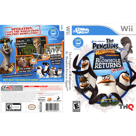 Penguins of Madagascar ★ Wii Game ★ Dreamworks ★ E Rated ★ uDraw Game Tablet -