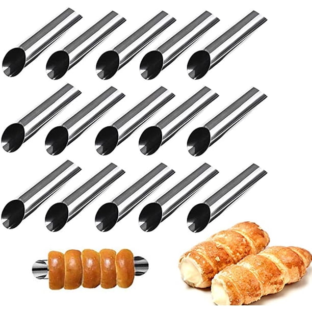Para Freir Cuernos Crema Molde Cannoli 15 Piezas - Acero Inoxidable Para Hornear Y Freír Tubos Hornear Cannoli Para Freir Cuernos Crema Molde Cannoli 15 Piezas - Acero Inoxidable Para Hornear Y Freír Tubos Hornear Cannoli