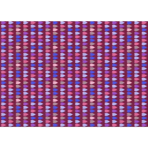 Ahgly Company Indoor Rectangle Patterned Crimson Red Area Rugs, 2' x 5'