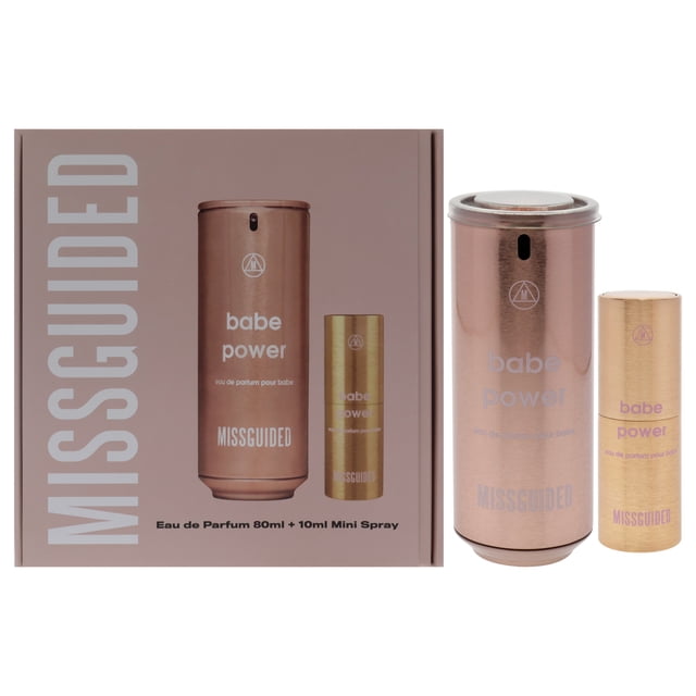 Babe Power de Missguided para mujeres - Juego de regalo de 2 piezas en spray EDP de 2,7 oz, spray EDP de 0,34 oz