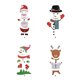 thumbnail image 3 of Billuyoard Adhesivo navideño para nevera, decoración de cocina para el hogar encantadora e interesante, diseño de escena interior, calcomanías para Kits de decoración para fiestas Papá Noel Billuyoard HA070395-01, 3 of 6